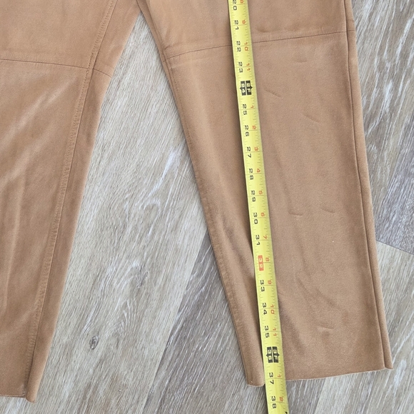 Free People Nightfall Suede Paperbag Vegan Suede Crop Pants Casual Camel Fall - Picture 13 of 16